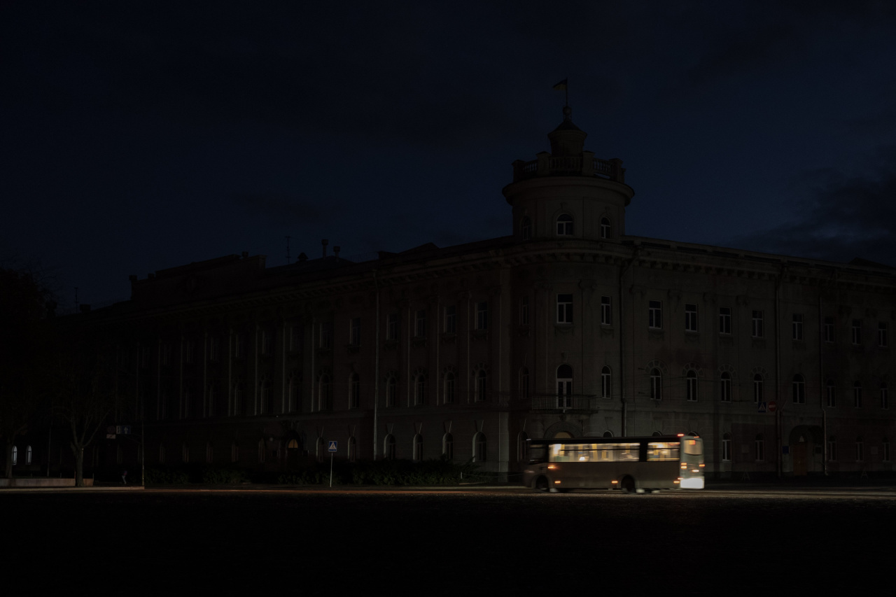 Chernihiv’s public transit is also a source of light during power outages. Chernihiv’s public transit is also a source of light during power outages.