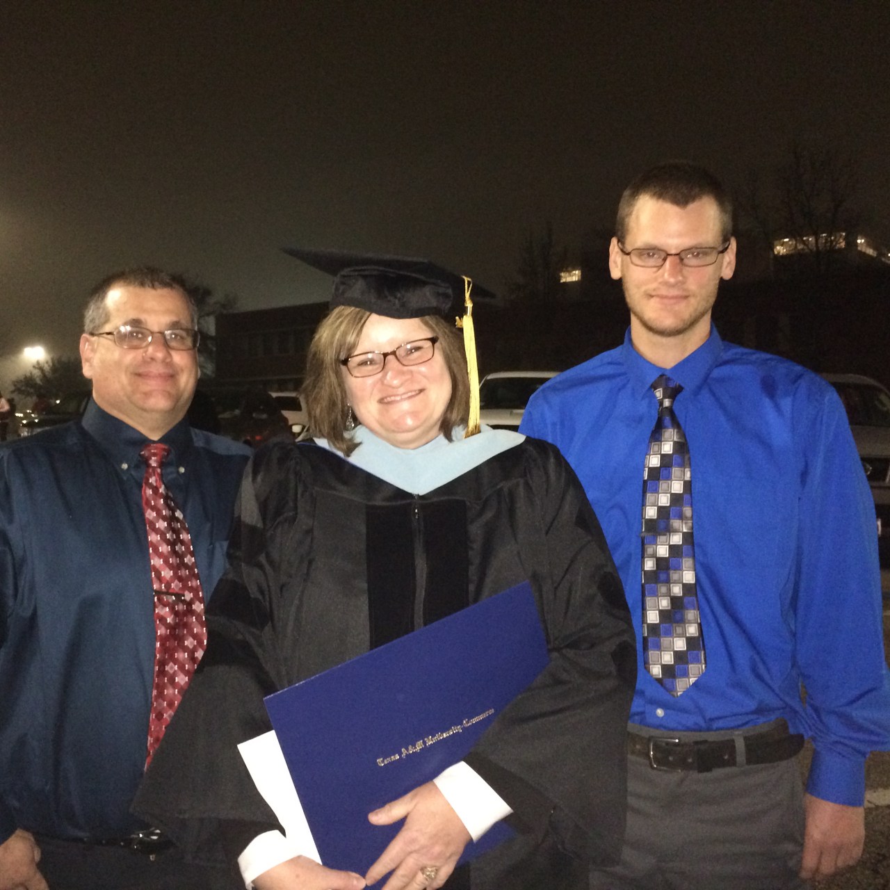 Cindy Wood, now 58, got her master’s and doctorate in her 40s.