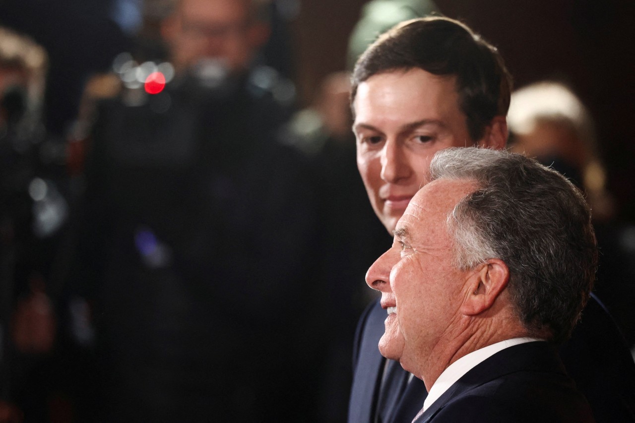 Jared Kushner, President Trump’s son-in-law, and U.S. envoy Steve Witkoff.
