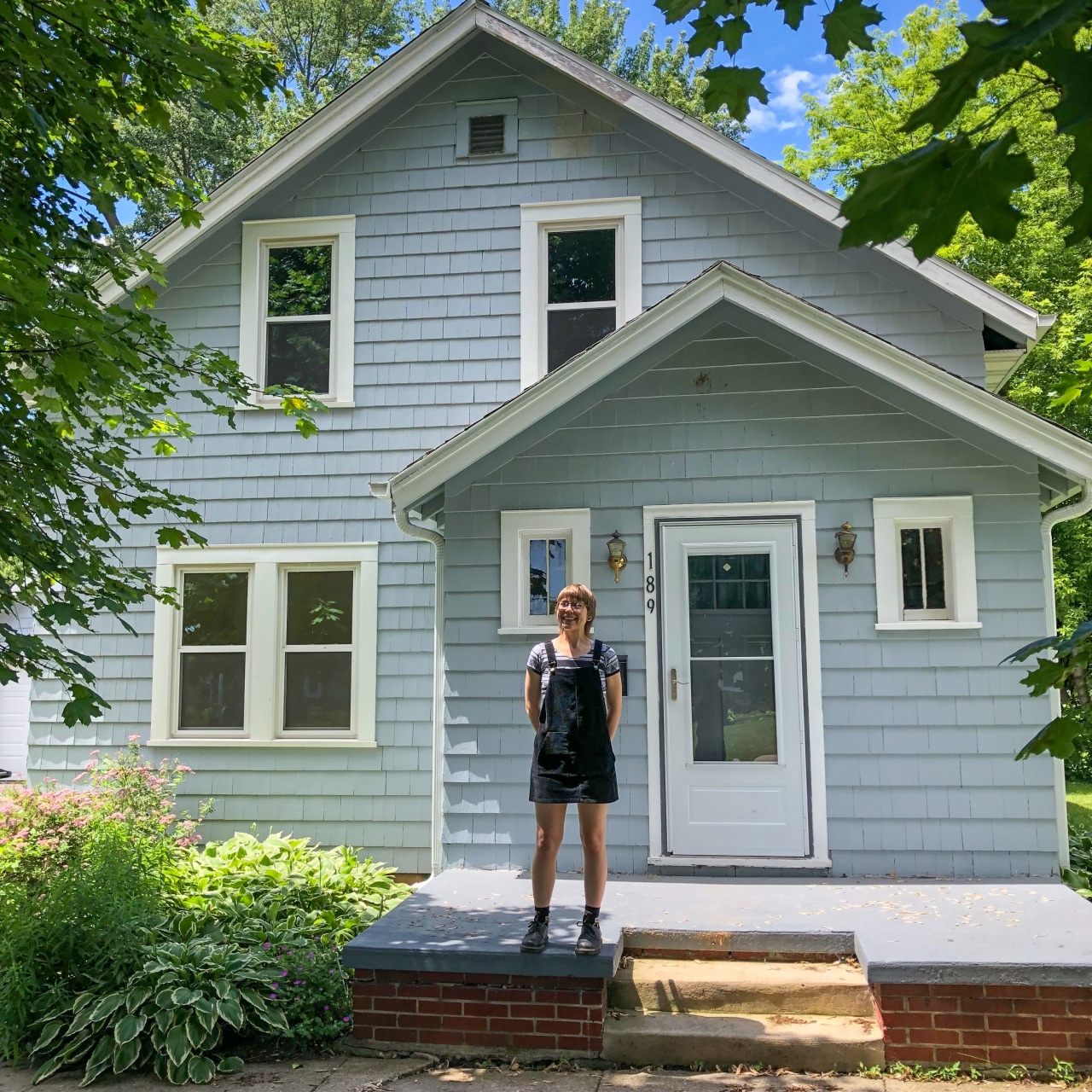 Willow Bayer in 2022 after closing on her home in Appleton, Wis.