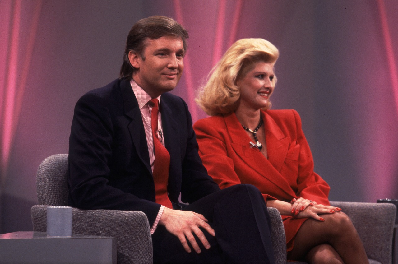 Businessman Donald Trump and his then-wife Ivana appear on the Oprah Winfrey Show in 1988.