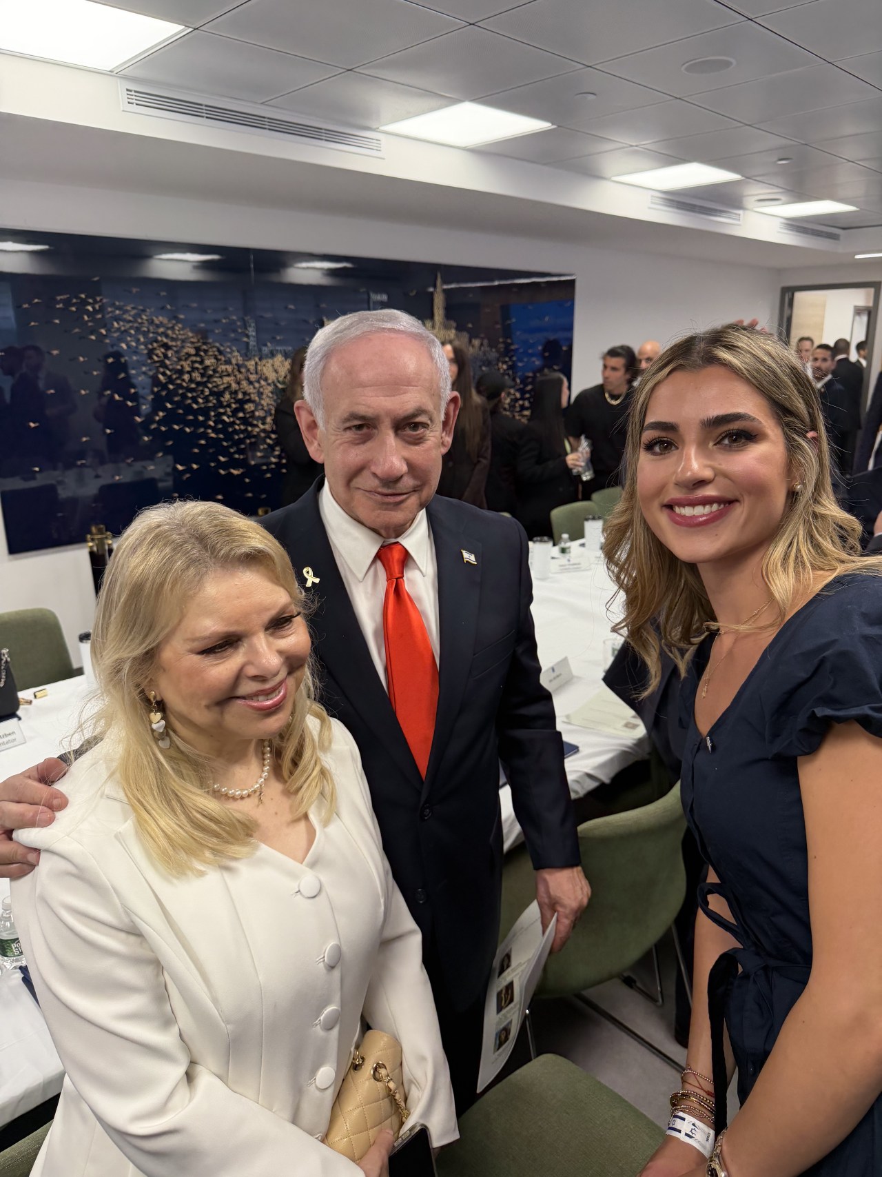 Lea with Israeli Prime Minister Benjamin Netanyahu and Sara Netanyahu.
