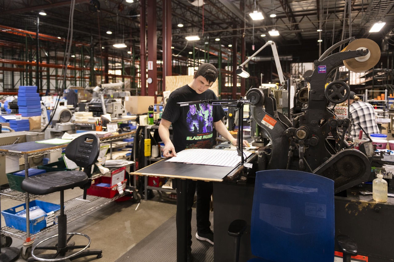 Engraver Spencer Goodrow says the job allows him to chase perfection.