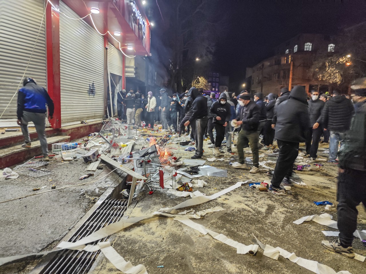 Iranians gather in Kermanshah, Iran on Jan. 8.