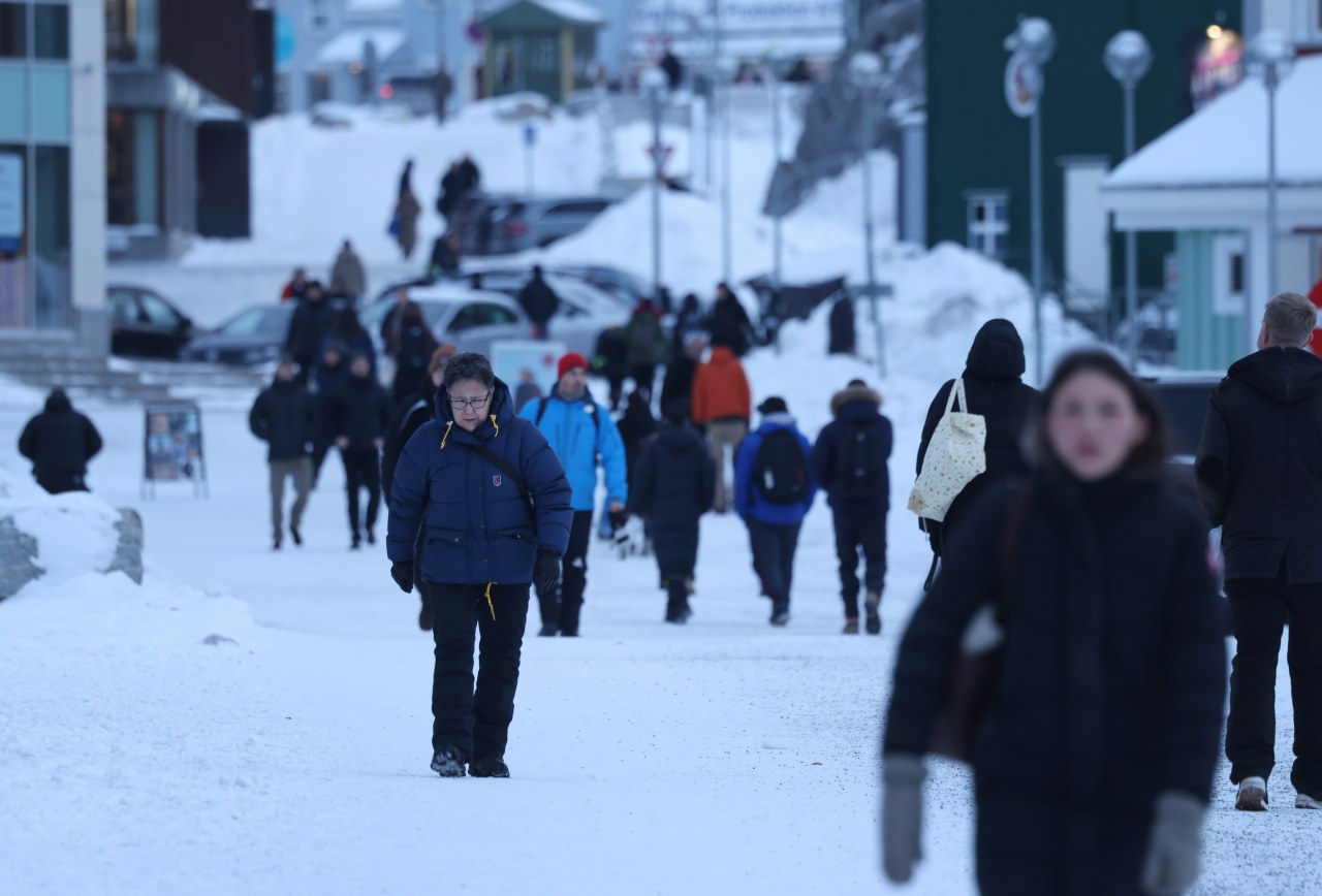 An area with shops in Nuuk, Greenland, on Wednesday.