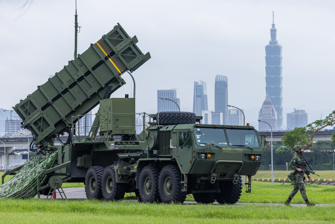 Taiwan's Patriot air defense system during a drill in July.