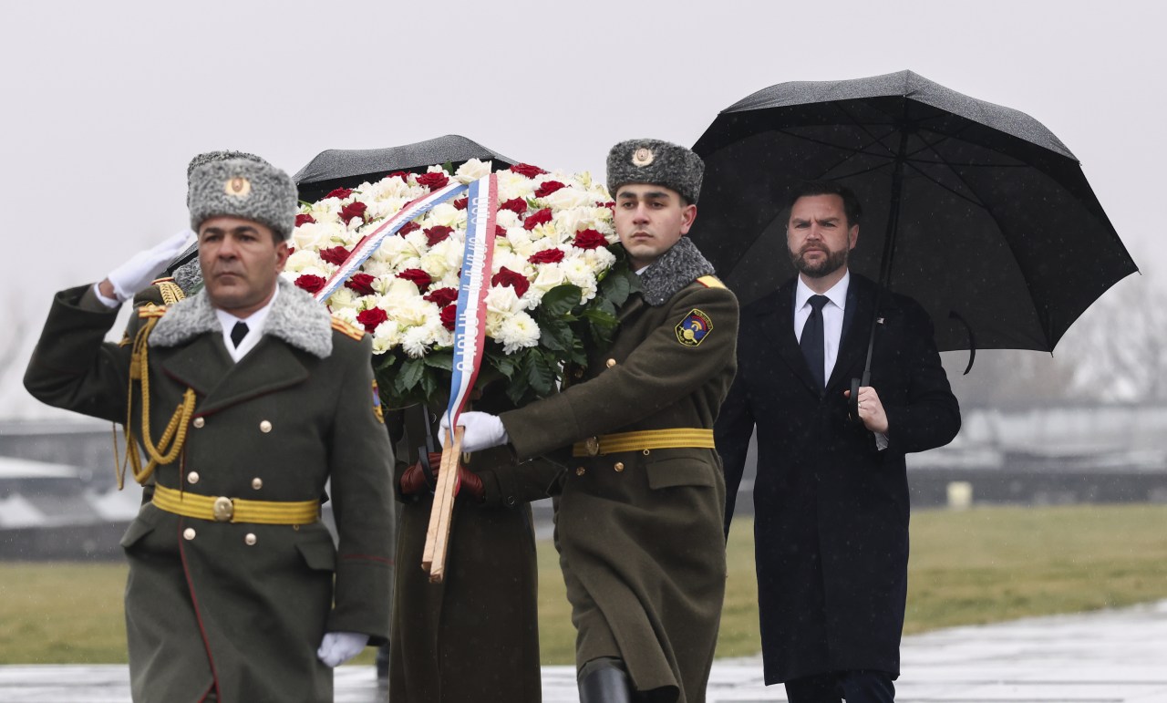 Vice President JD Vance at a wreath-laying ceremony at the Armenian Genocide Memorial in Yerevan, Armenia, on Tuesday. Vice President JD Vance at a wreath-laying ceremony at the Armenian Genocide Memorial in Yerevan, Armenia, on Tuesday.