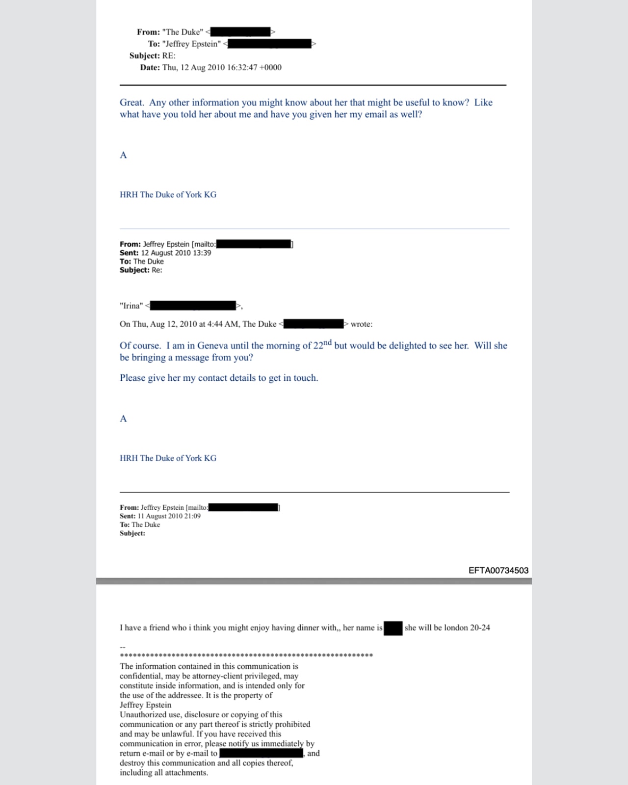 ആൻഡ്രൂ മൗണ്ട് ബാറ്റൺ-വിൻഡ്‌സറും ജെഫ്രി എപ്‌സ്റ്റൈനും തമ്മിലുള്ള ഇമെയിലുകൾ.