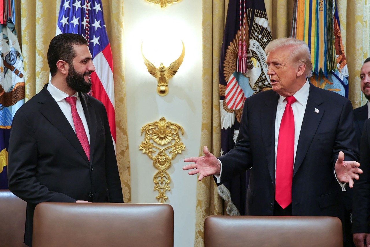 Syria's President Ahmed al-Sharaa with President Trump at the White House.