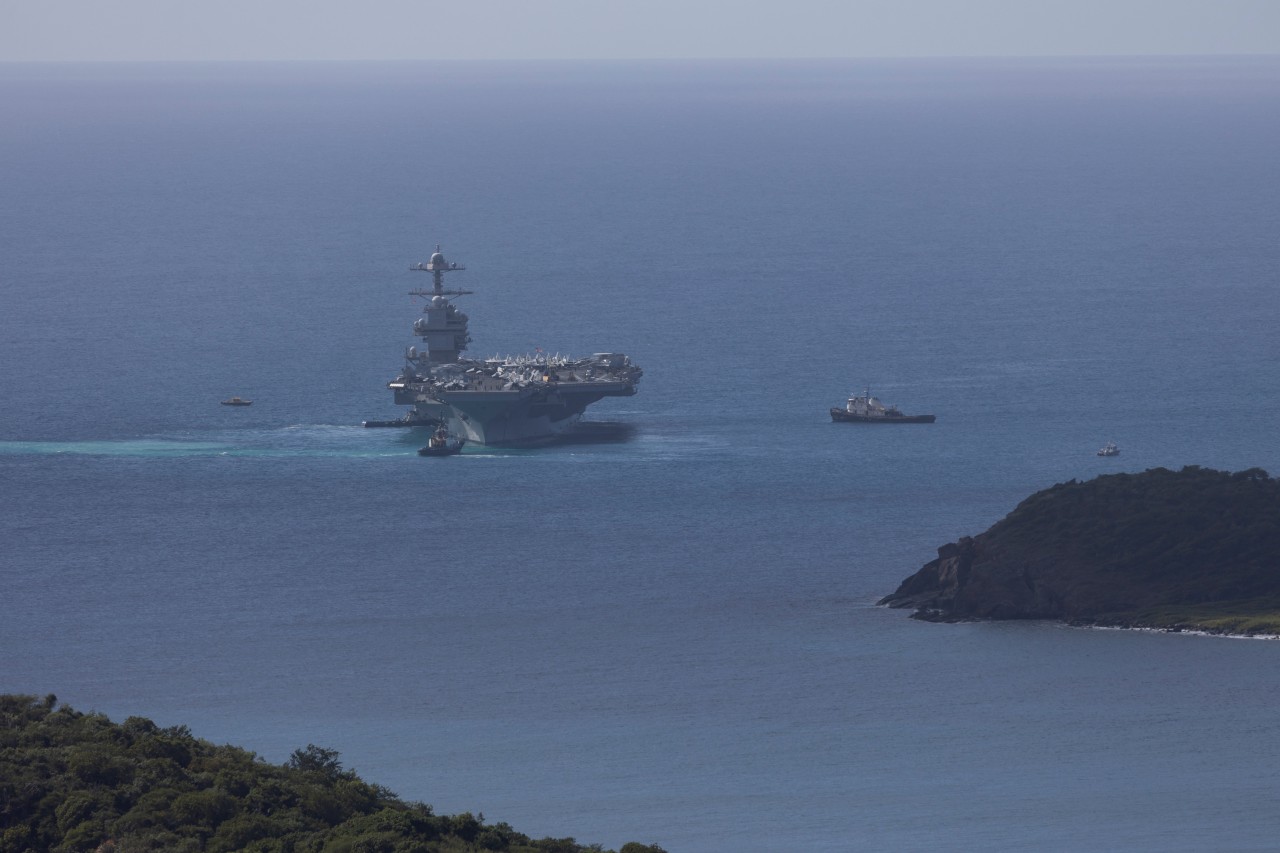 The USS Gerald R. Ford operating in the Caribbean late last year.