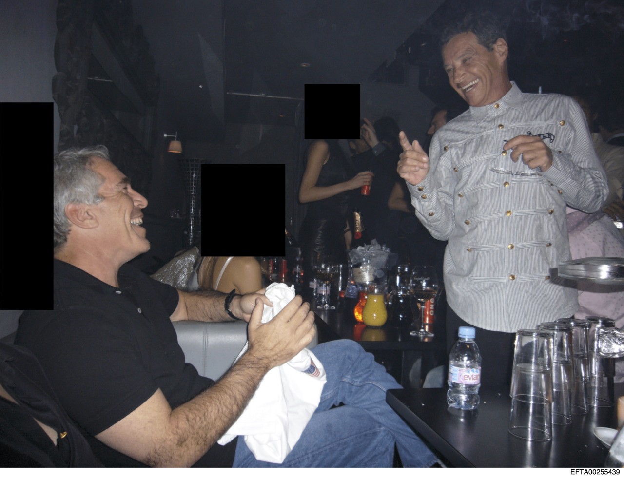 Epstein and Brunel during a birthday party for Epstein.