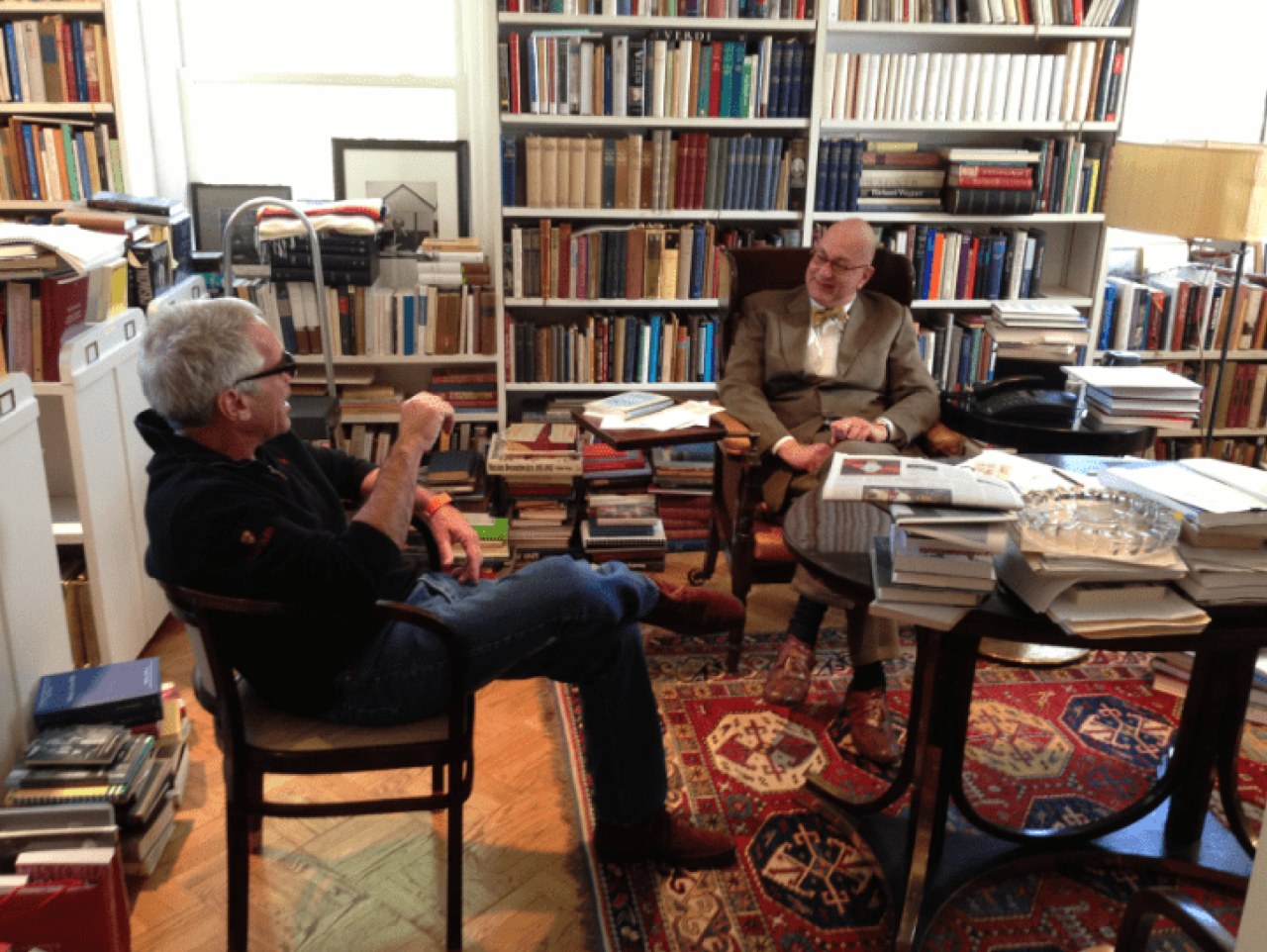 बार्ड कॉलेज के अध्यक्ष लियोन बॉटस्टीन के साथ एपस्टीन।