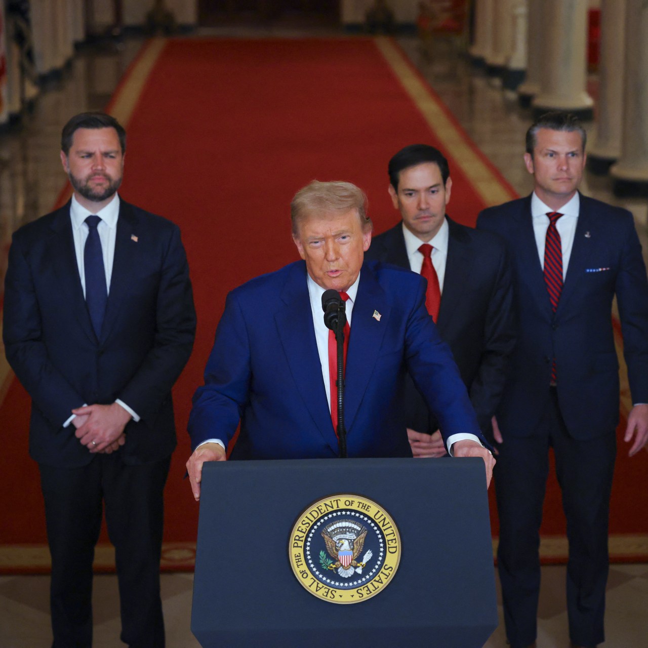 Trump addressed the nation following the announcement that the U.S. had bombed nuclear sites in Iran last year. Trump addressed the nation following the announcement that the U.S. had bombed nuclear sites in Iran last year.