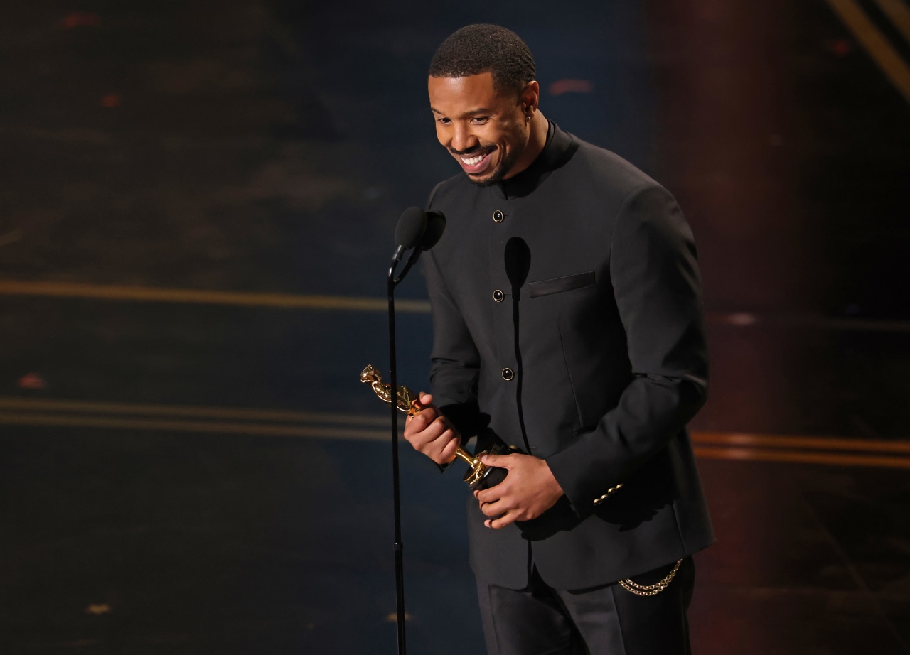 Michael B. Jordan accepted the best actor award for his work in ‘Sinners.’