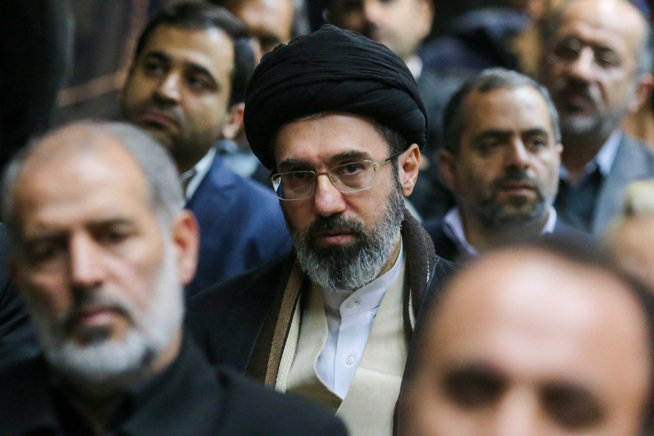 Mojtaba Khamenei, the second son of the late Ayatollah Ali Khamenei, attends a meeting in Tehran in 2016. Mojtaba Khamenei, the second son of the late Ayatollah Ali Khamenei, attends a meeting in Tehran in 2016.