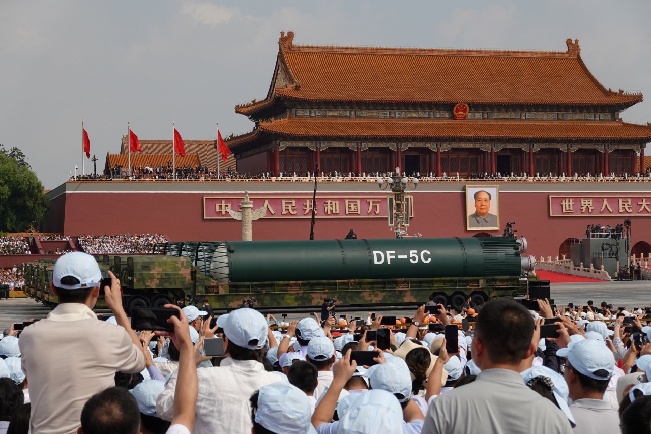 Chinese nuclear weapons at a parade in Beijing.
